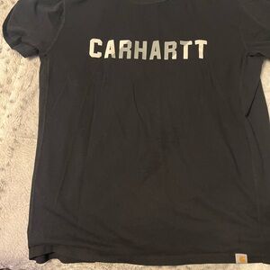 Carhartt Black Tee with White Logo
